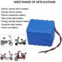 Grideto Ebike Battery Lithium Battery Pack, 12V 24V 36V 48V 18650 Lithium Battery Pack,Waterproof PVC Lithium Battery Pack,for Power Tools Motorcycles Scooter 1000W -200W Motor