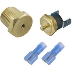 American Volt Electric Engine Fan Power Thermostat Switch Temp Sensor Threaded NPT Brass Probe 2-Pack (1/2