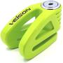 Acekit Veison Bicycle and Motorcycle Brake Disc Lock Heavy Duty Strengthen Body Sawing Resistant with Four Ribs 6mm Harden Lock Pin with Remind Cable-Green
