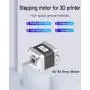 Creality 3D Printer 42-40 Stepper Motor, 2 Phases 1A 1.8 Degrees 0.4 N.M Stepper Motor for 3D Printer Extruder, Compatible with E-axis of CR-10 Series and Ender-3 Series
