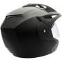 MMG Model 20 Motorcycle Open Face Helmet DOT Street Legal - Flip Up Clear Visor - Matte Black - Small