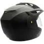 MMG Model 20 Motorcycle Open Face Helmet DOT Street Legal - Flip Up Clear Visor - Matte Black - Small