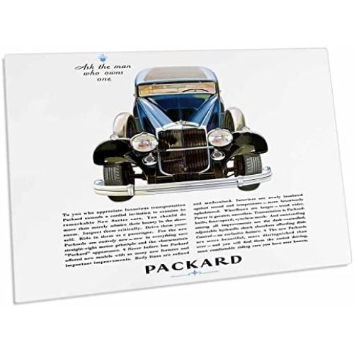 3dRose Vintage Packard Motor Company Advertising Poster - Desk Pad Place Mats (dpd-130208-1)
