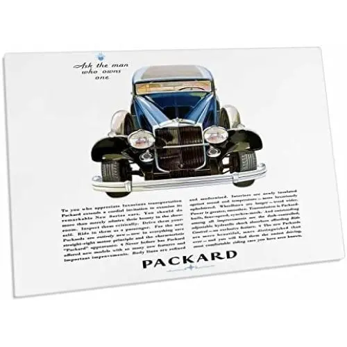 3dRose Vintage Packard Motor Company Advertising Poster - Desk Pad Place Mats (dpd-130208-1)