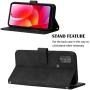 LEMAXELERS Wallet Case for Motor G Power 2022, Motor G Power 2022 Case Magnetic PU Leather Flip Case with Card Holders Kickstand Case Shockproof Protection Case for Motorola G Power 2022 Black YB2