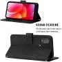 LEMAXELERS Wallet Case for Motor G Power 2022, Motor G Power 2022 Case Magnetic PU Leather Flip Case with Card Holders Kickstand Case Shockproof Protection Case for Motorola G Power 2022 Black YB2