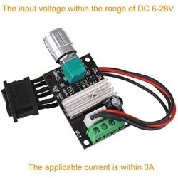BOJACK 6V 12V 24V 28V 3A 80W DC Motor Speed Controller (PWM) Speed Adjustable Reversible Switch 1203BB DC Motor Driver Reversing
