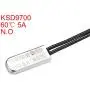 uxcell KSD9700 Thermostat, 60℃ Normally Open Temperature Switch Thermal Switch, N.O 5A Metal Temperature Controller 2pcs