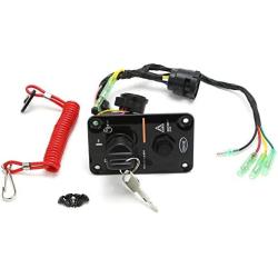 Rupse Switch Panel Outboard Single Engine Key Switch Panel Assembly On-Off-Start 704 Control Box for Yamaha Outboard Yacht 704-82570-12-00 704-82570-11-00 704-82570-08-00