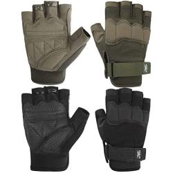 FIORETTO Fingerless Tactical Gloves, Airsoft Gloves, Half Finger Military Gloves for Driving, Cycling, Shooting, Hunting, Motorcycle, Climbing, Outdoor Work
