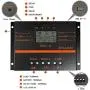 MHJYD 80A PWM Solar Charge Controller 12V 24V LCD Display PV Battery with 5V USB Solar Charger Regulator (Color : Black, Size : 80A)