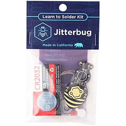 Learn to Solder Kits Jitterbug Soldering Kit | DIY Electronics Projects For Beginners | Adults & Kids STEM Practice Science Project | Electronic Vibration Motor Circuit Boards With Battery