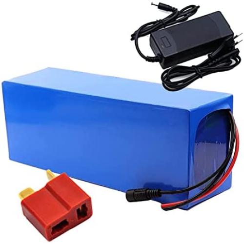 Wnicek 48V 15Ah E-Bike Lithium Battery Pack 15000mAh Lithium-ion Battery for 200W 250W 350W 500W 750W 800W 1000W Motor with Charger Fit for Electric Tricycle Golf Cart Mopeds