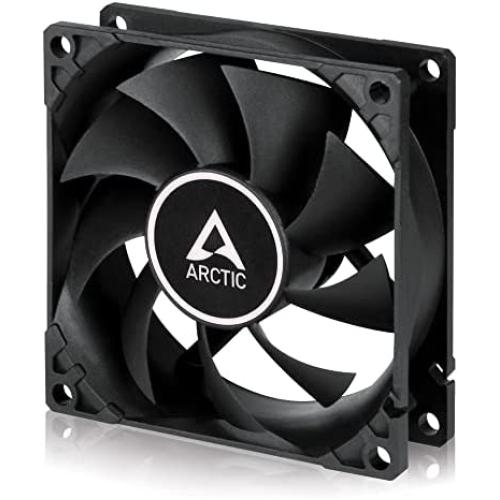 ARCTIC F8 Silent - 80 mm Case Fan, Very Quiet Motor, Computer, Almost inaudible, Push- or Pull Configuration, Fan Speed: 1200 RPM - Black