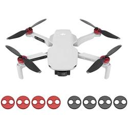 4Pcs/Set Aluminum Alloy Motor Covers Dustproof Protection Cover Guard Cap for Mavic Mini (Red)