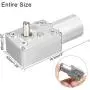 uxcell DC 12V 65RPM Worm Gear Motor 6mm Shaft High Torque Turbine Reducer