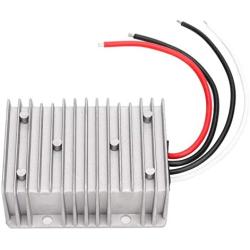 SALUTUYA DC Voltage Regulator, Waterproof Voltage Reducer Converter 18‑36V to 24V, Aluminum Alloy Silicone DC Power Converter for Motor Car