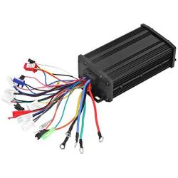 Alomejor 600W Electric Brushless Controller Motor Sinusoid Mute Brushless Speed Governing Motor Controller for Electric Bicycle Scooter