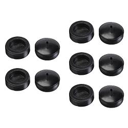 Heyiarbeit Carbon Brush Holder Caps 21mm O.D. 8.45mm Thickness Electric Motor Brush Cover Plastic Fitting Thread Black 10pcs