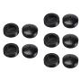 Heyiarbeit Carbon Brush Holder Caps 21mm O.D. 8.45mm Thickness Electric Motor Brush Cover Plastic Fitting Thread Black 10pcs