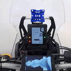 Xitomer GPS Navigation Bracket, Fit for Tenere 700 2019 2020 2021 2022, GPS Mount Motorcycle T7 GPS Bracket Navigation Bracket Phone Holder Tenere 700, Fit AMPS Holes (Blue)