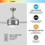 Design House 157339 Treviento 52 in. Indoor Ceiling Fan with Light, LED, Satin Nickel