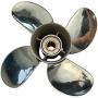 ARKDOZA 4 Blade Propeller 11 5/8x12 for Yamaha Outboard Stainless Steel Propeller 25-60HP RH 13 Tooth SS Prop