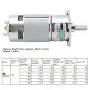 XD42GA755 24V DC Gear Motor Eccentric Output Shaft Sport Control Small Low Speed CW CCW Permanent Magnet + Bracket (100rpm/min)
