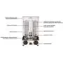 Royali Shawarma Gyro Tacos Al Pastor Doner Grill Small Home Machine Vertical Rotisserie Set of 3 Machine Meat Catcher (Catch Pan) and Propane Hose with Regulator