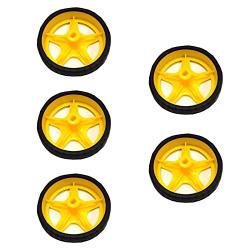 Smart Car Robot Chassis Robot tire, DC 3-6v, Pack of 5