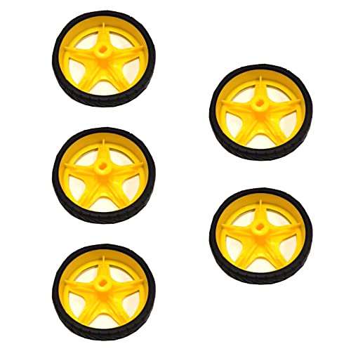 Smart Car Robot Chassis Robot tire, DC 3-6v, Pack of 5