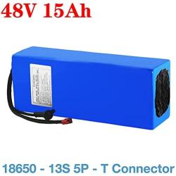 Jieoto 48V 15Ah E-Bike Battery Pack 13S 5P 15000mAh Electric Scooter Lithium-ion Battery Fit for Electric Bicycle Electric Motorcycle Electric Tricycles Electric Go-Kart with Charger