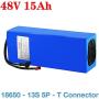 Jieoto 48V 15Ah E-Bike Battery Pack 13S 5P 15000mAh Electric Scooter Lithium-ion Battery Fit for Electric Bicycle Electric Motorcycle Electric Tricycles Electric Go-Kart with Charger