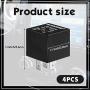 4 Packs Power Trim and Tilt Relay Automotive Relay 584416 586224 Replacement for Car Boat Outboard Motor, 30Amp, 12V