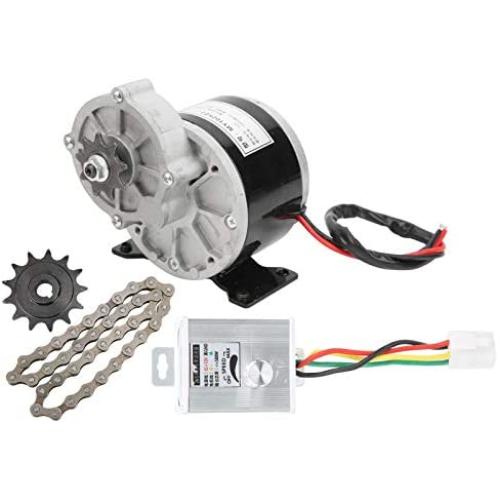 Electric Bicycle Motor Kit, 12V 250W DC High Speed Electric Bike Conversion Kit with Speed Controller, 13 Tooth Sprocket, 38 Section Chain Electric Gear Motor Kit for E-Bike, Electric Motorbike