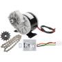 Electric Bicycle Motor Kit, 12V 250W DC High Speed Electric Bike Conversion Kit with Speed Controller, 13 Tooth Sprocket, 38 Section Chain Electric Gear Motor Kit for E-Bike, Electric Motorbike