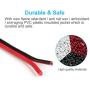 TYUMEN 40FT 18 Gauge 2pin 2 Color Red Black Cable Hookup Electrical Wire LED Strips Extension Wire 12V/24V DC Cable, 18AWG Flexible Wire Extension Cord for LED Ribbon Lamp Tape Lighting