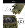 Bethspec Touch Screen Full Finger Tactical Gloves for Men Military Hard Knuckle Motorcycle Paintball Climbing