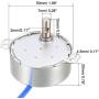 uxcell Synchronous Motor AC 100-127V 4-5RPM 50-60Hz CCW/CW 4W Turntable Gear Box for Microwave Oven
