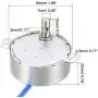 uxcell Synchronous Motor AC 100-127V 1.4-1.7RPM 50-60Hz CCW/CW 4W Turntable Gear Box for Microwave Oven