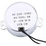 Turntable Synchron Motor, AC 220-240V Synchronous Geared Motor 4W 1Pc CCW/CW Geared Motor for Electric Fan, Handicrafts (4#)