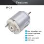 Fielect 5Pcs DC Motor 1.5-6V 5000-20000RPM Micro Motor Mini Motor Electric Motor Round Shaft for RC Boat DIY Airplane Toys Model DIY Hobby