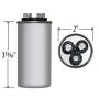 Motor Dual Run Capacitor Round 60 10 uf MFD 370 Volt VAC 12865