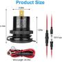 3PCS Quick Charge 3.0 Dual USB Socket, 12V/24V USB Outlet with LED Voltmeter & ON/Off Switch Waterproof Fast Charge USB Charger Socket with Voltmeter for Car Boat Marine Truck Golf RV Motorcycle
