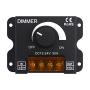 RGBZONE 12V-24V DC 30A LED PWM Dimmer Controller ON/Off Switch with Metal Shell for Single Color LED Strip Lights Ribbon