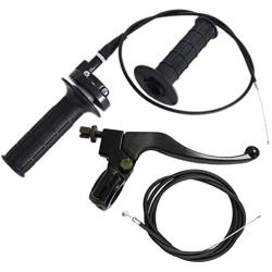 Throttle Handle,Right Brake Lever and Handle,Brake Cable and Throttle Cable, for XR80 XR100 CRF70 CRF80 CRF100 Pit Dirt Motor Bike,Baja Mini Bike,Mb165 Mb200 196cc 200cc 5.5hp 6.5hp Doodlebug Bike