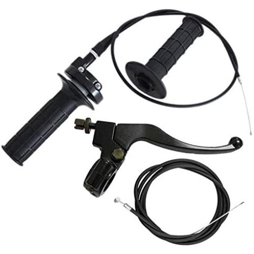 Throttle Handle,Right Brake Lever and Handle,Brake Cable and Throttle Cable, for XR80 XR100 CRF70 CRF80 CRF100 Pit Dirt Motor Bike,Baja Mini Bike,Mb165 Mb200 196cc 200cc 5.5hp 6.5hp Doodlebug Bike