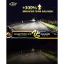 Cougar Motor H13 LED Bulb, 12000LM Noiseless 9008 6500K Cool White All-in-One Conversion Kit Direct Installation, Halogen Replacement