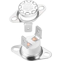 uxcell KSD301 Thermostat 170°C/338°F 10A Normally Closed N.C Adjust Snap Disc Temperature Switch 2pcs