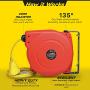 ReelWorks Extension Cord Reel Retractable 12AWG x 65 Foot 3C/SJT Heavy Duty Commercial Cable Triple Tap Connector Power 15A 125VAC 1875W